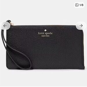 💖SPOTLIGHT💖NWOT Kate Spade Black Leather Wristlet